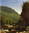 Top Canvas Paintings - The Top of Kauterskill Falls